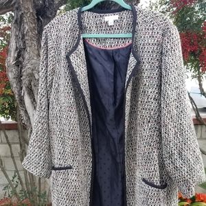 Charter Club tweed duster topper jacket